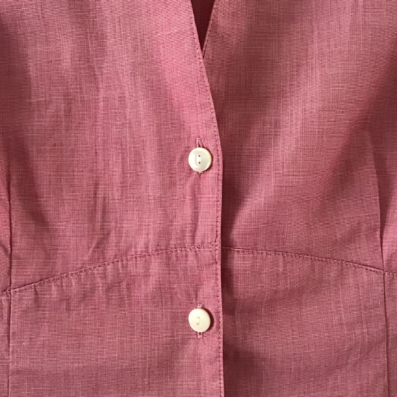 Like New Talbots Women’s Blouse Top Size 10 Cotton Raspberry Pink Shirt - Picture 8 of 12